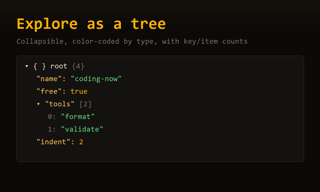 CODINGNOW JSON Formatter gallery image