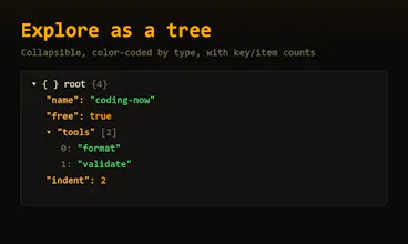 CODINGNOW JSON Formatter gallery image