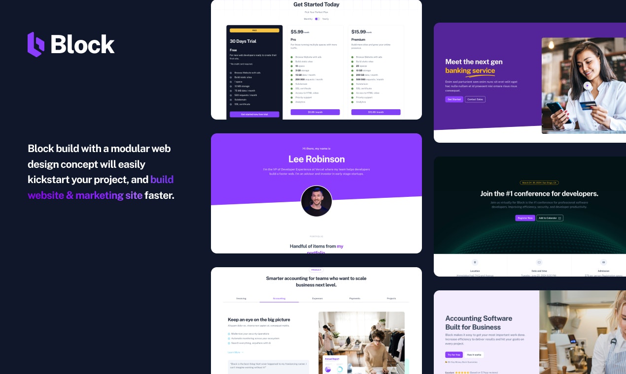 Blok - Bootstrap 5 HTML Şablonu - Build web sitesi için bootstrap blokları medya 3
