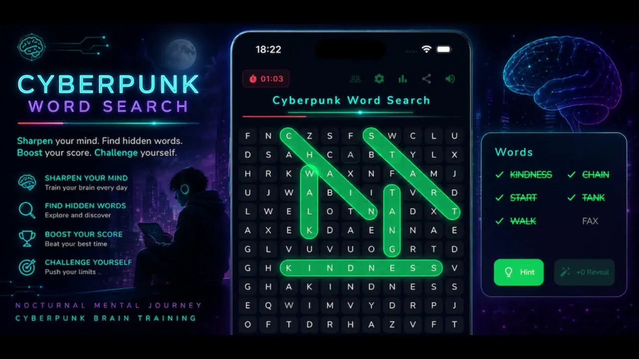Cyberpunk Word Search gallery image