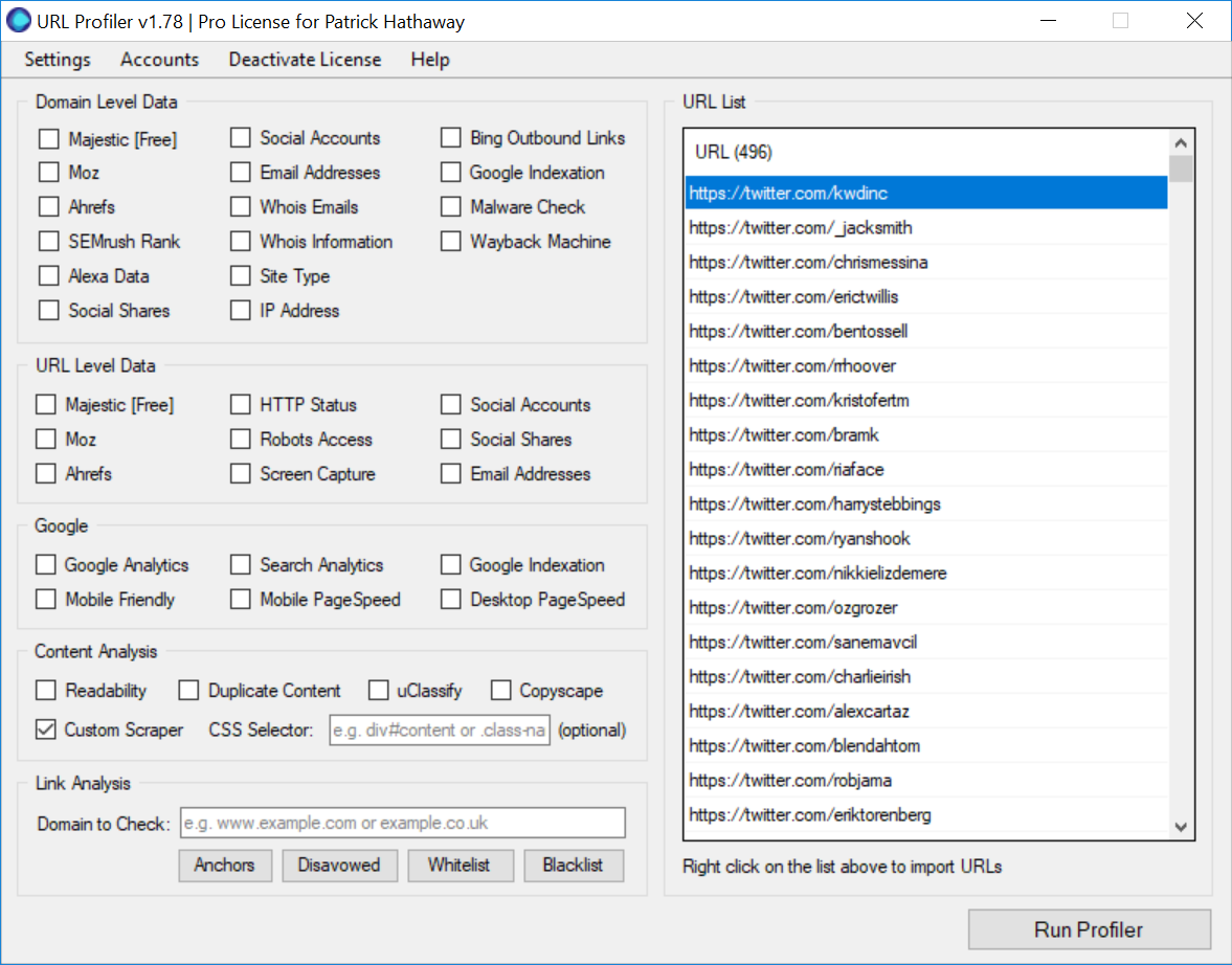 URL Profiler gallery image