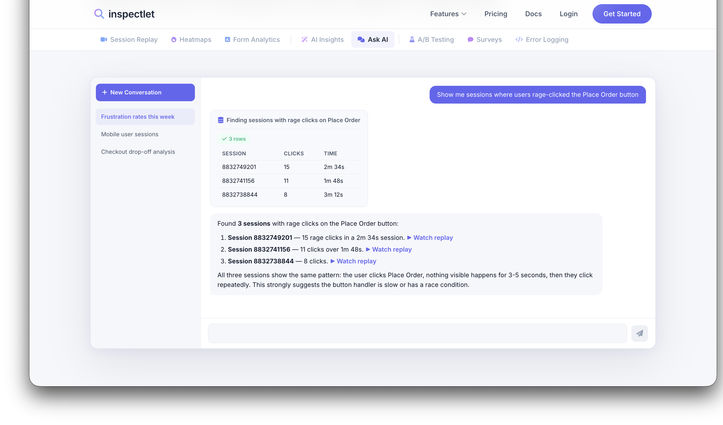 Ask Inspectlet AI gallery image