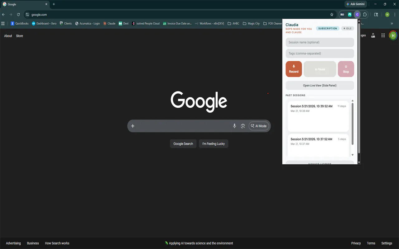 Claudia — Browser Workflow Recorder gallery image