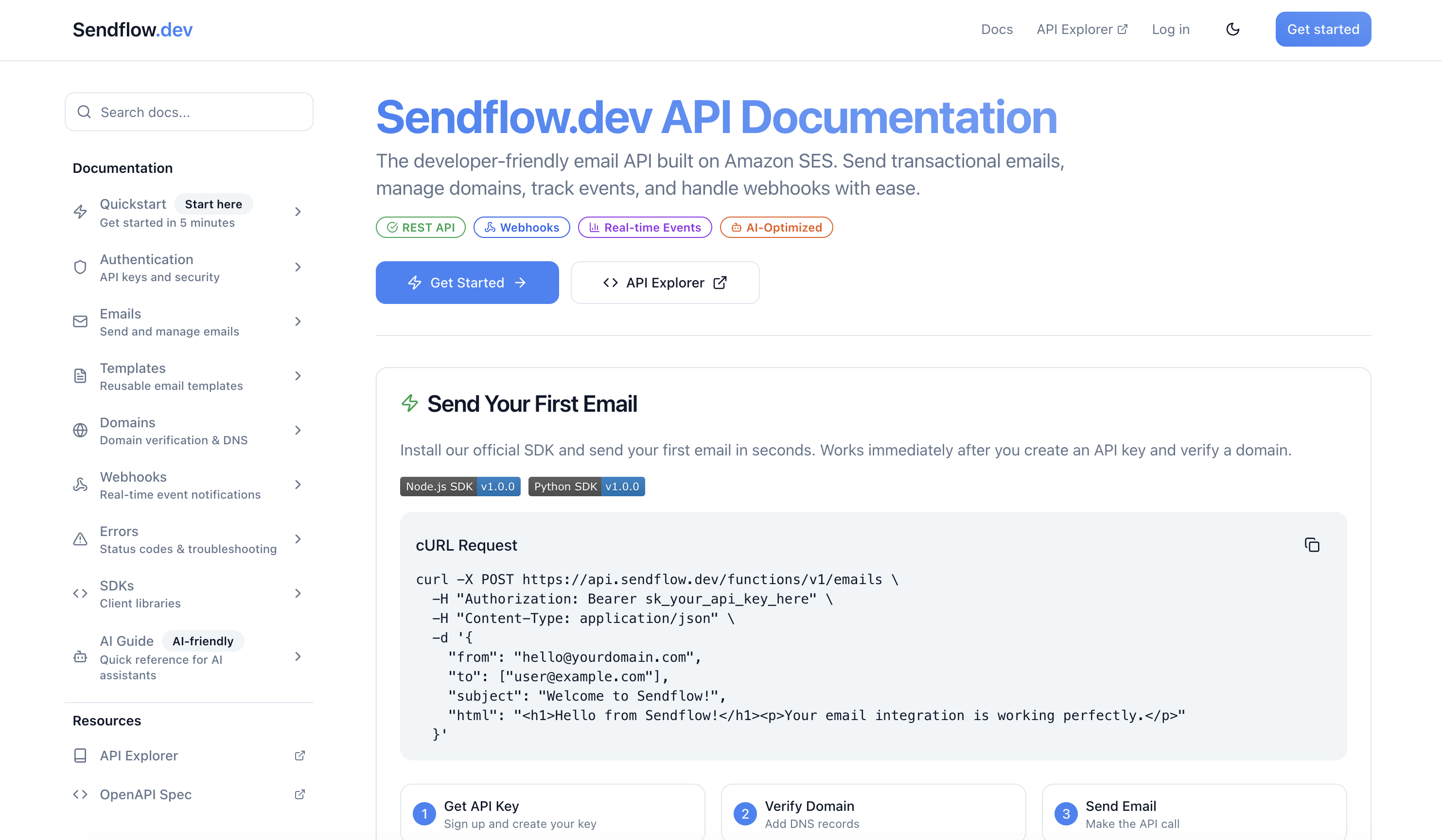 Sendflow.dev - Email API for Developers gallery image