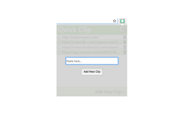 Quick Clip - a copy and paste clipboard Chrome Extension gallery image
