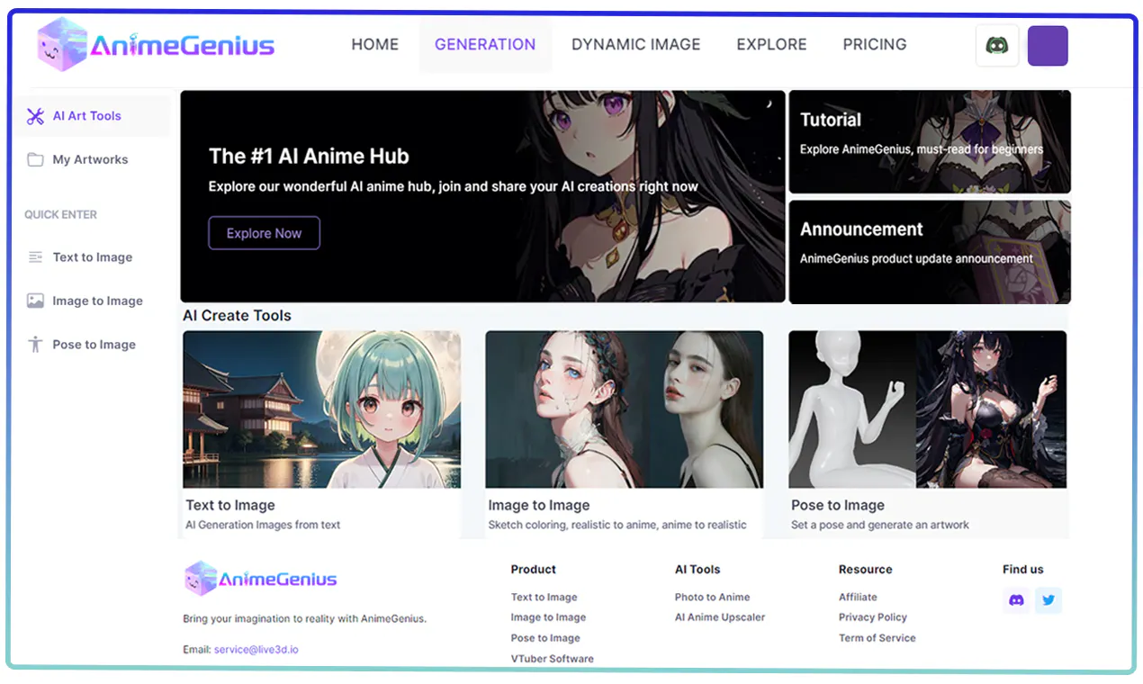 AnimeGenius-Anime AI Generator: Create anime AI art and bring your ...