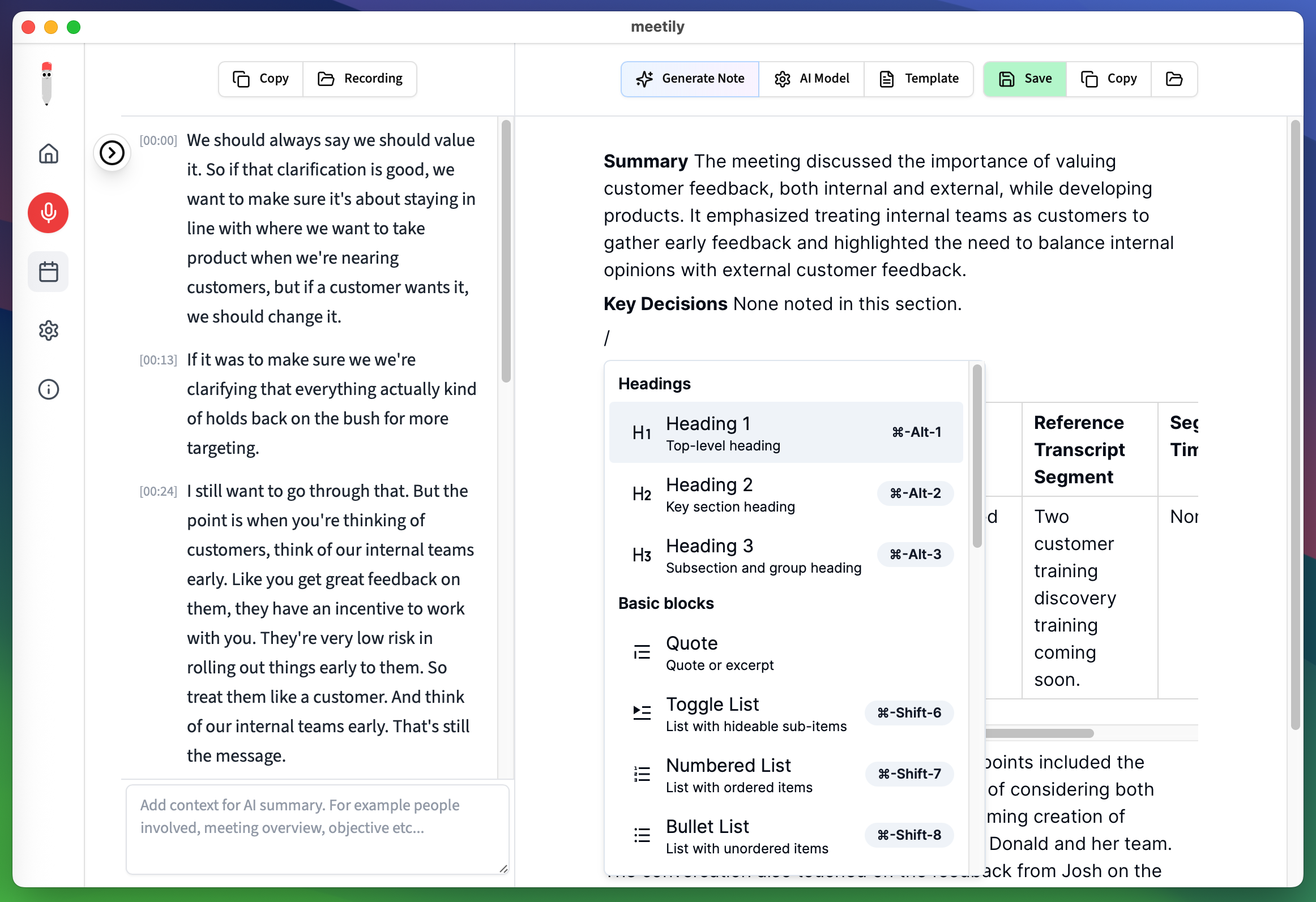 Meetily - Screenshot 3 showing product features and functionality