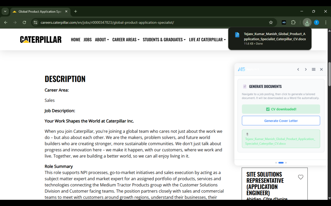 Apply In 5 (Beta Access) - Screenshot 2 showing product features and functionality