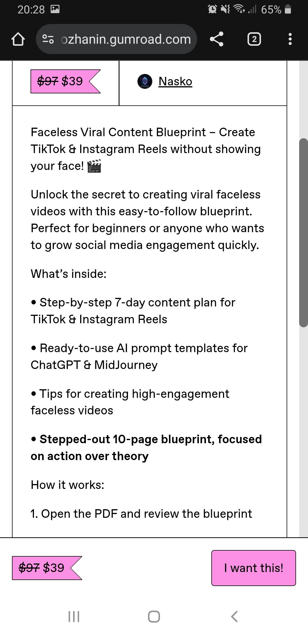 Faceless Viral Content Blueprint gallery image