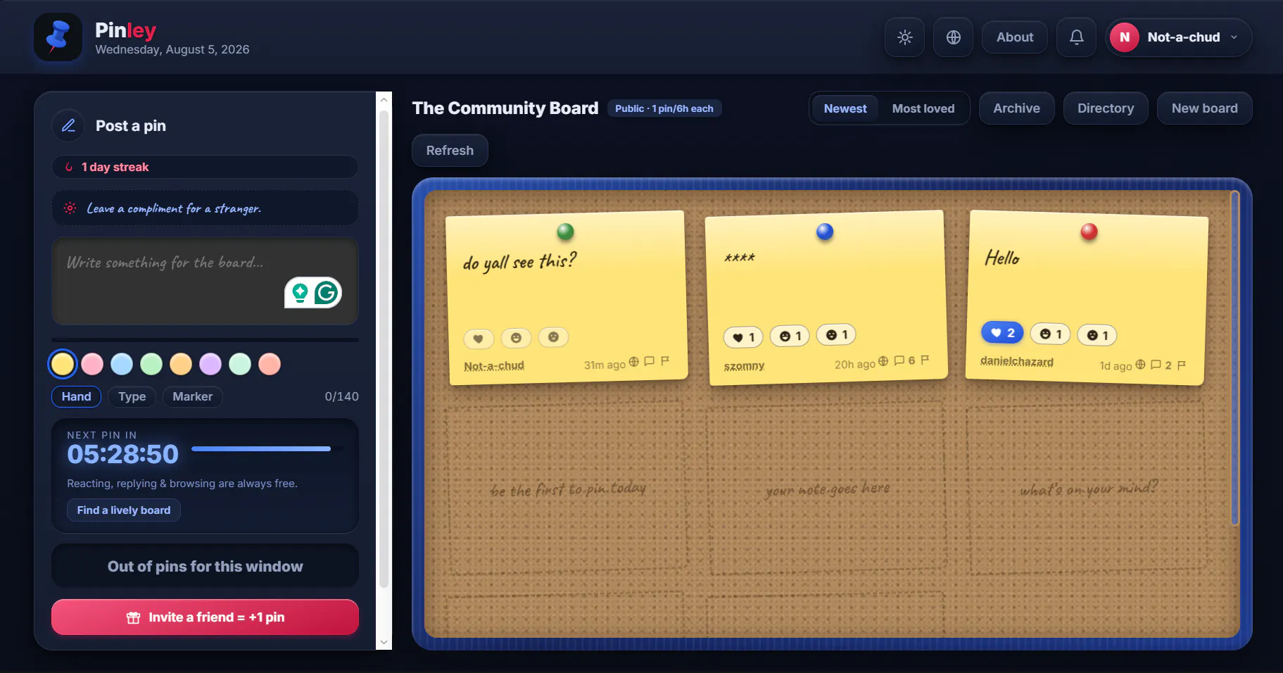 Pinley — community Chat gallery image