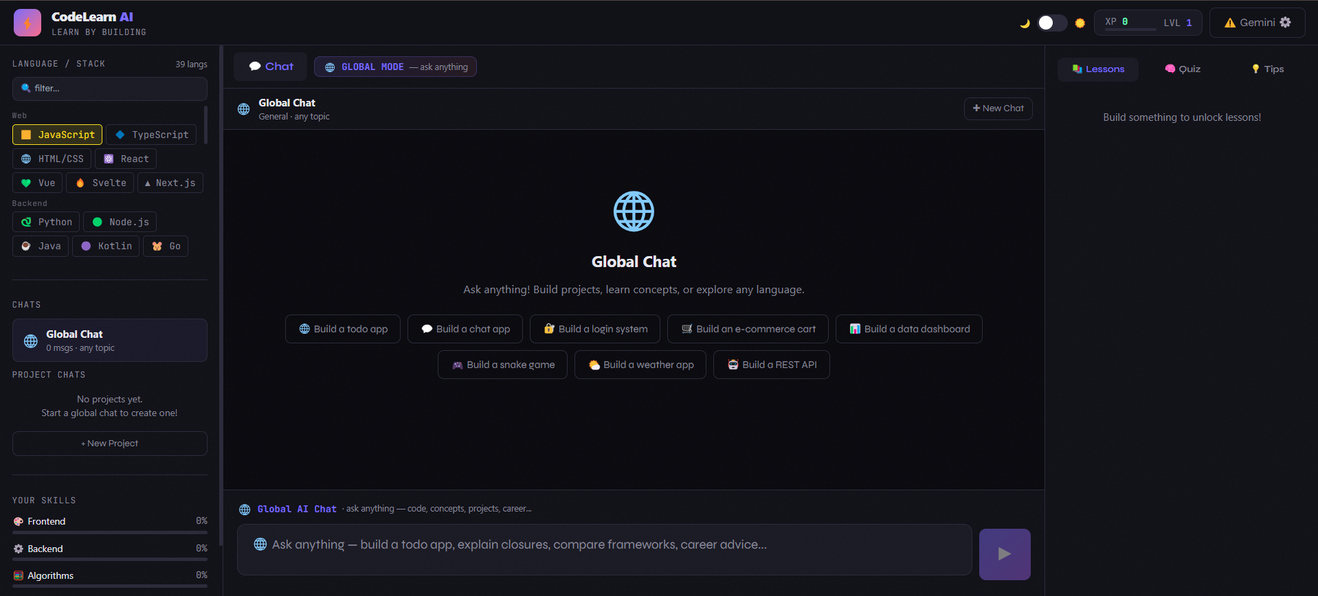 CodeLearn AI - Screenshot 2 showing product features and functionality