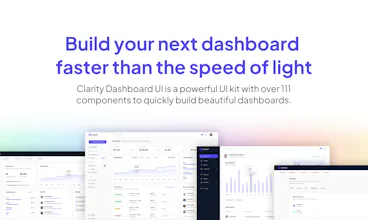 Clarity Dashboard UI gallery image