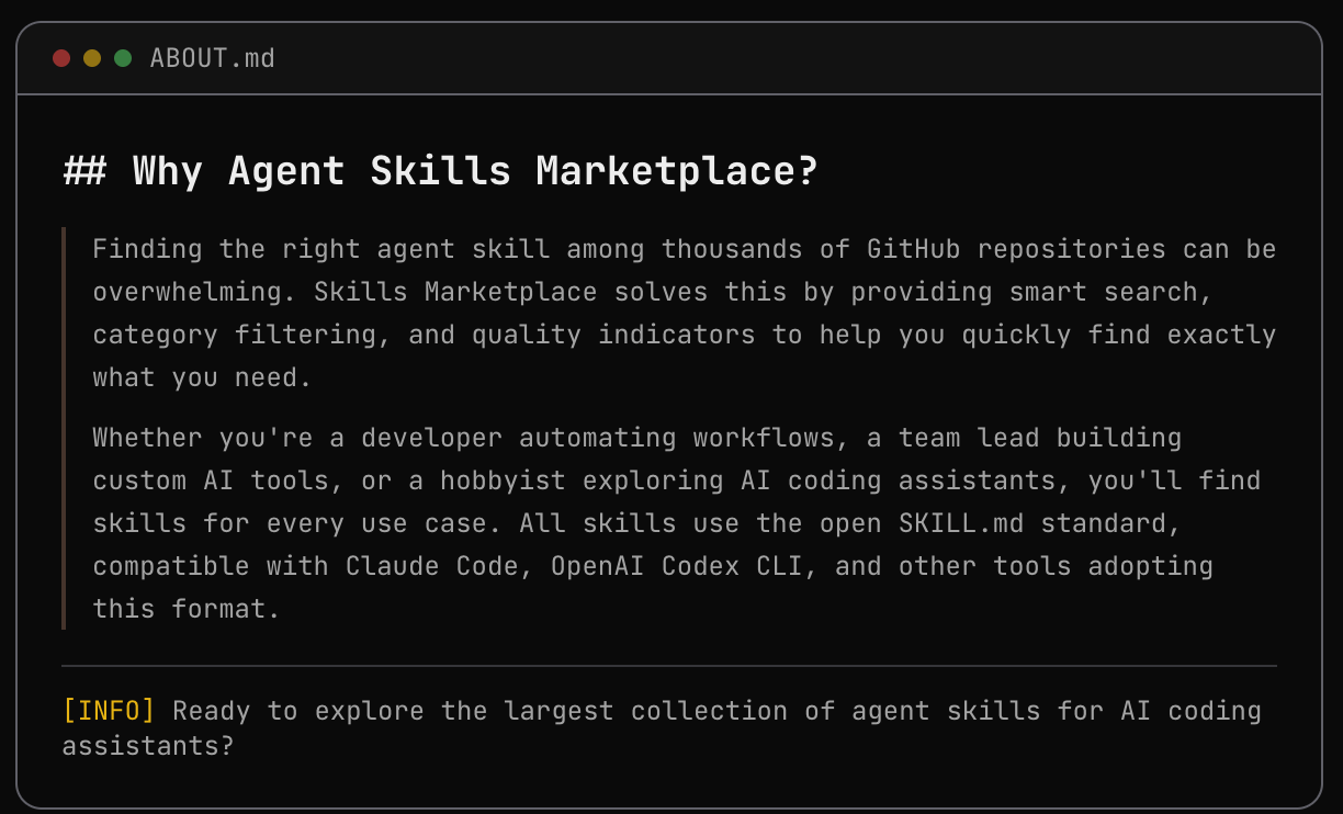 SkillsMP - Screenshot 2 showing product features and functionality