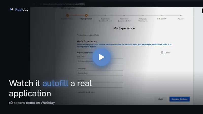 Restday  screenshot 1 (video preview)
