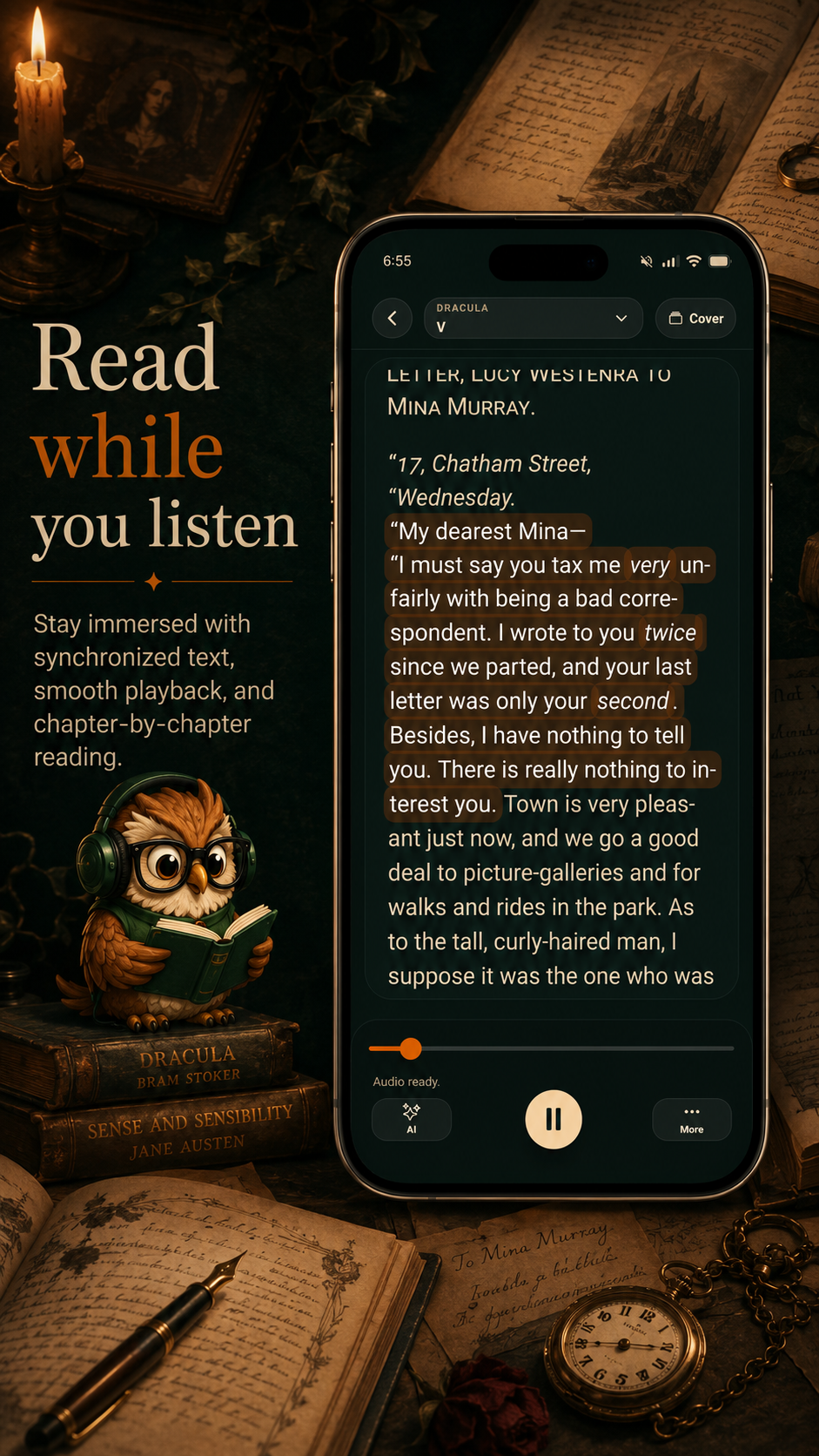 Mimesa AI - Audiobooks & Reader gallery image