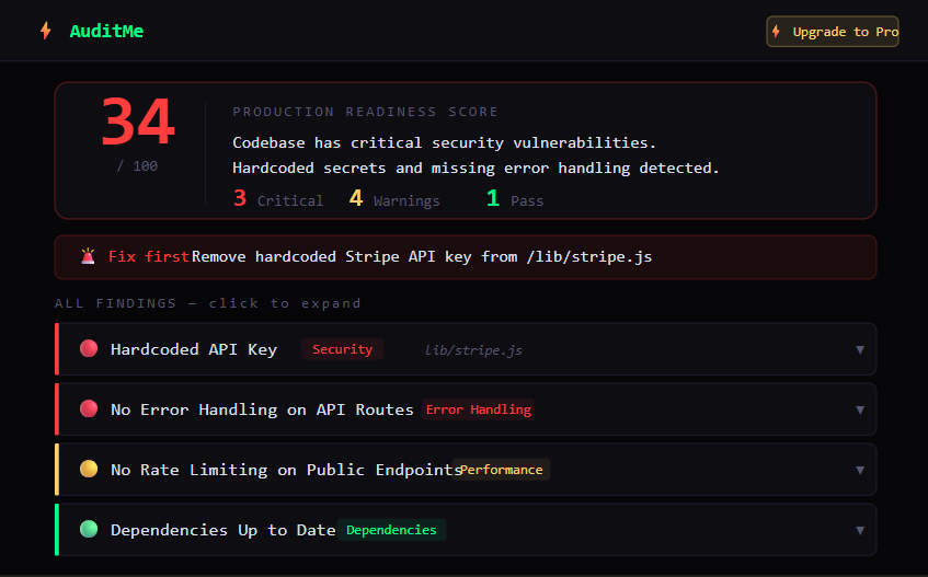 AuditMe — Ship Code That Doesn't Break gallery image