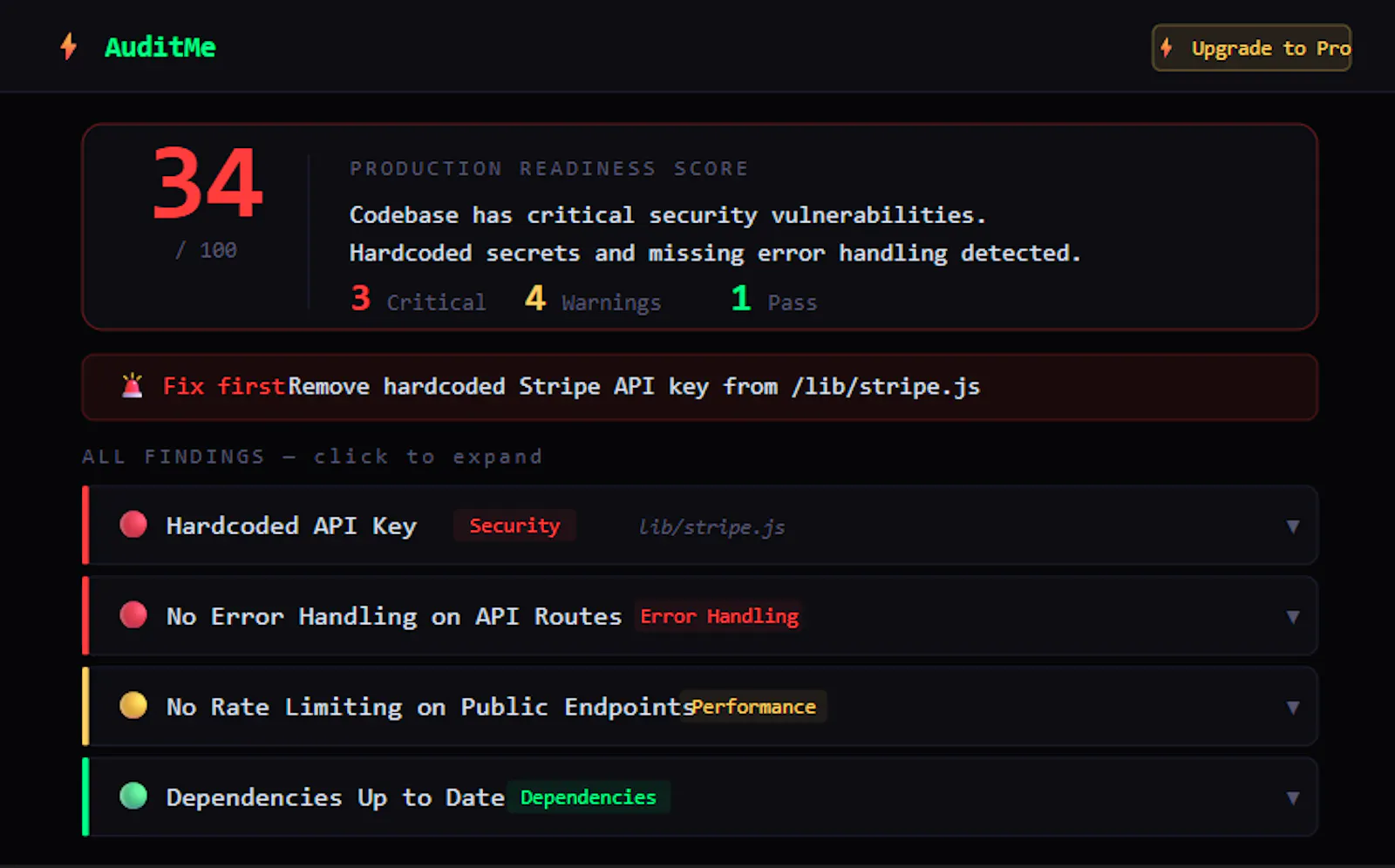 AuditMe — Ship Code That Doesn't Break screenshot 1