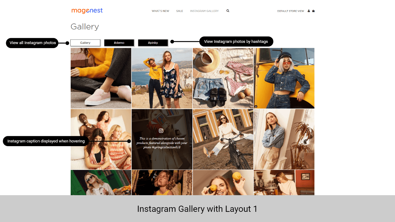 Magento Instagram Extension gallery image
