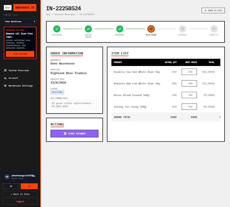 Warehouse OS screenshot 19