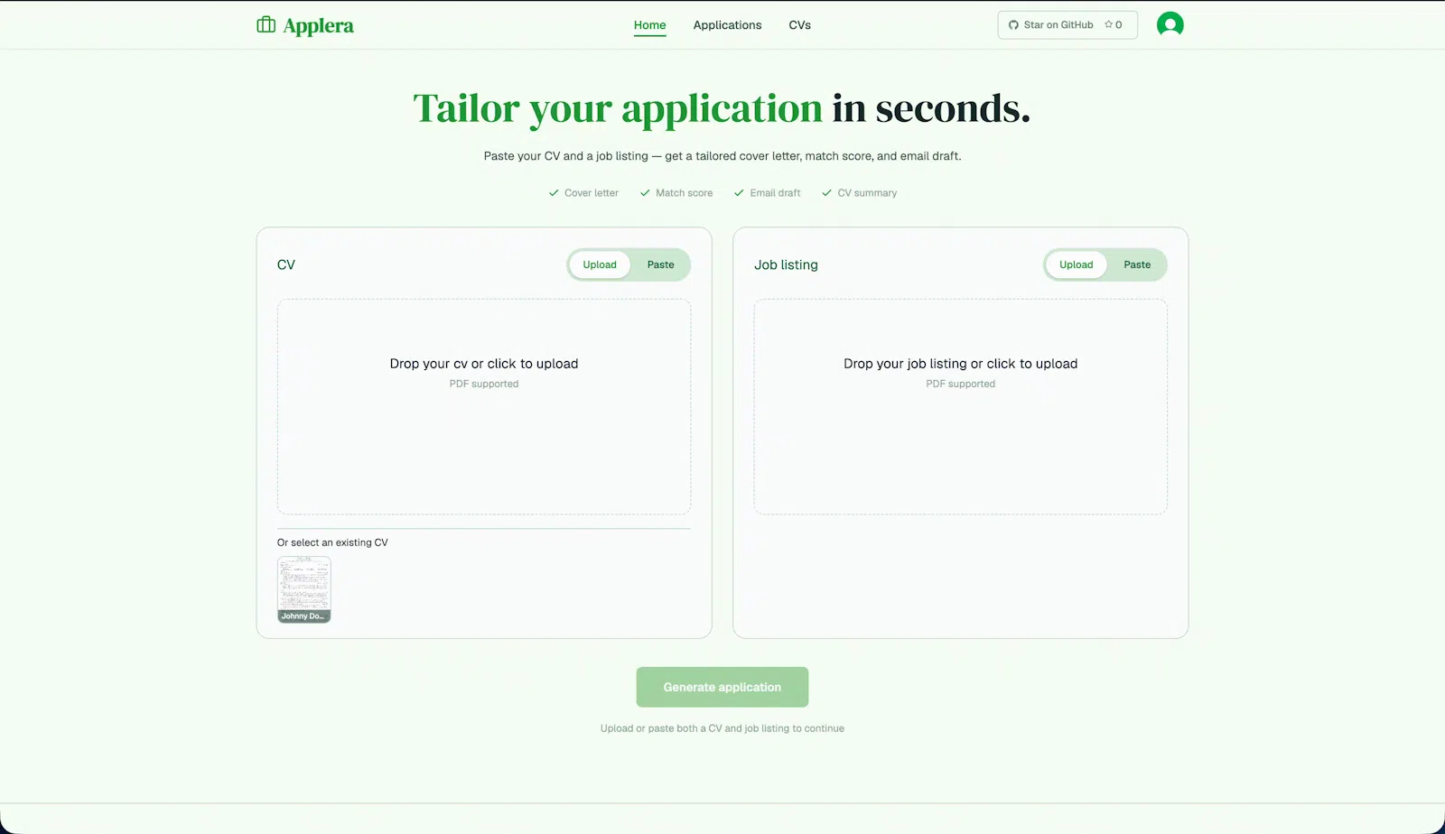 Applera screenshot 2