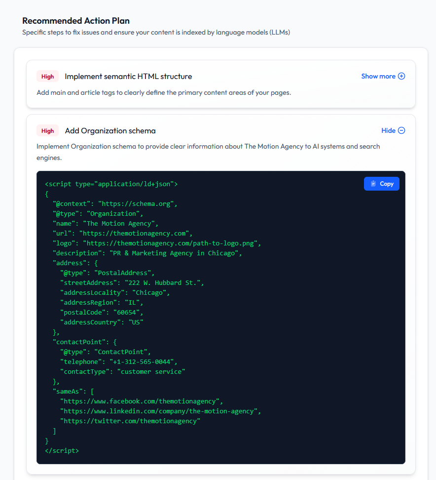 PresenciaIA - Screenshot 4 showing product features and functionality