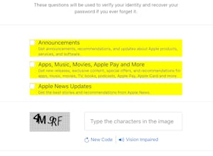 Uncheck email subscription gallery image