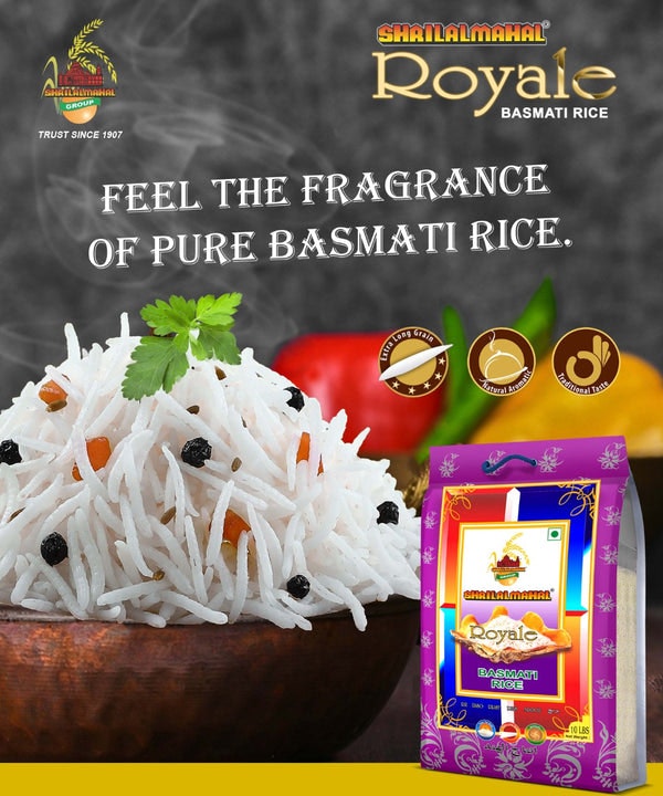 Royale Premium Basmati Rice 10 pond - basmati rijst media 1