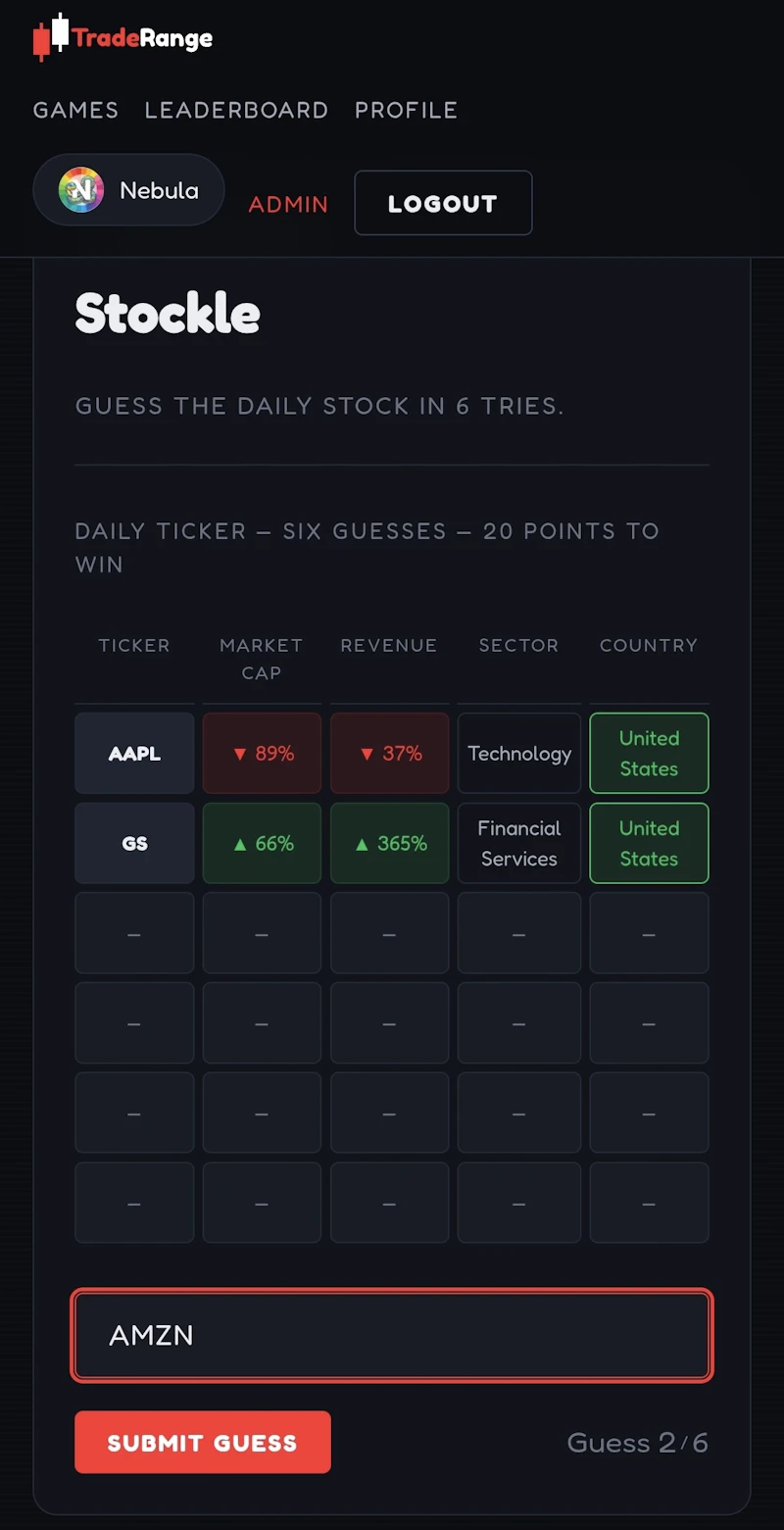TradeRange — Stock games for traders screenshot 2