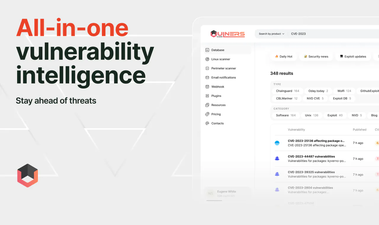 Vulners: complete security database gallery image