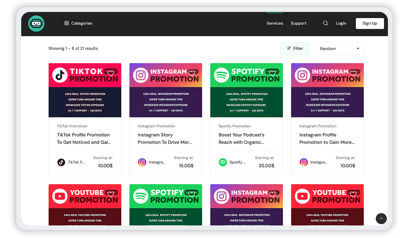 Mídia 2 de Streamize - Serviços de promoção de mídia social de primeira linha