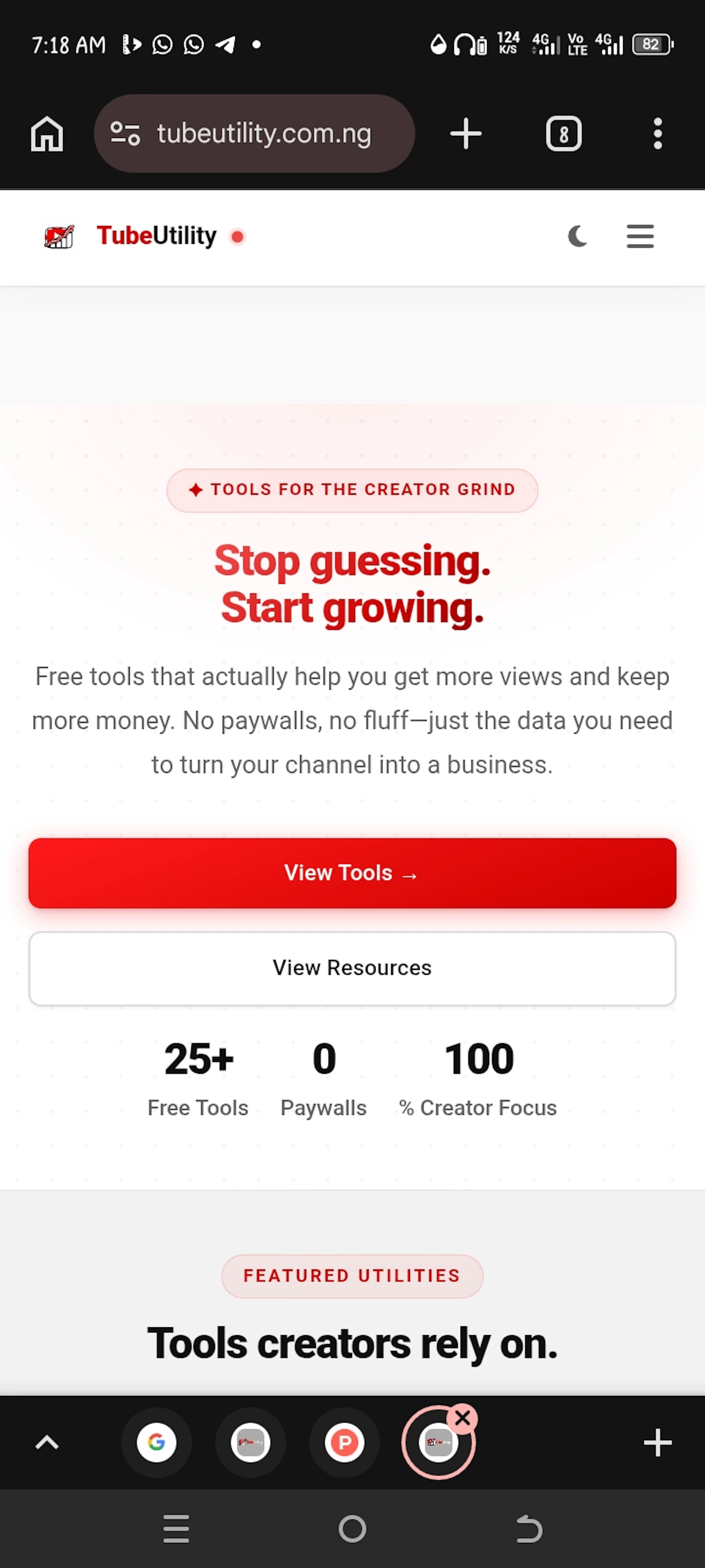 TubeUtility — Free Tools for YT Creators screenshot 3