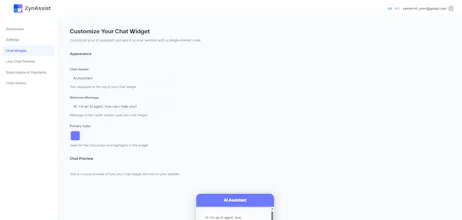 ZynAssist: AI Assistant for Your Website gallery image