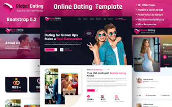 Global Dating HTML5 Website Template gallery image
