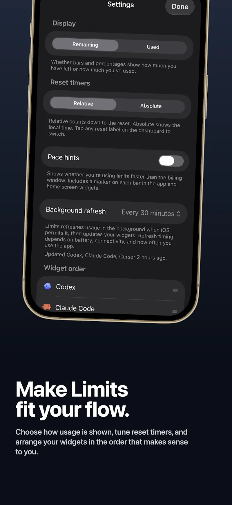 Limits screenshot 7