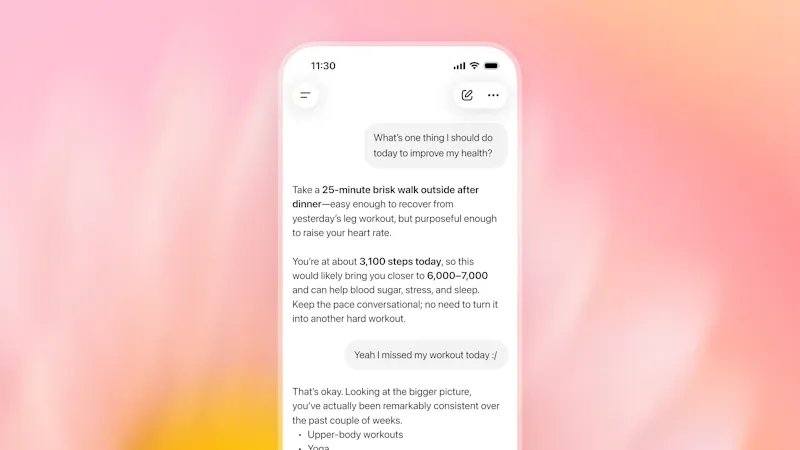 Health in ChatGPT screenshot 1