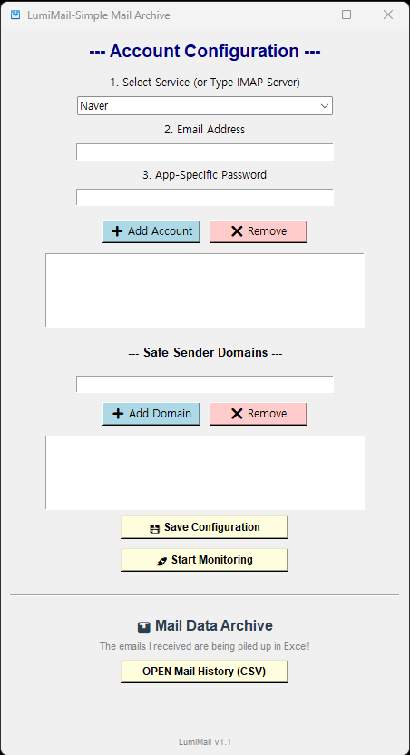 LumiMail - Main product screenshot demonstrating key features and user interface