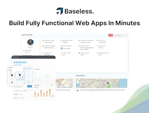 Baseless app creation dashboard with intuitive user interface and building blocks.