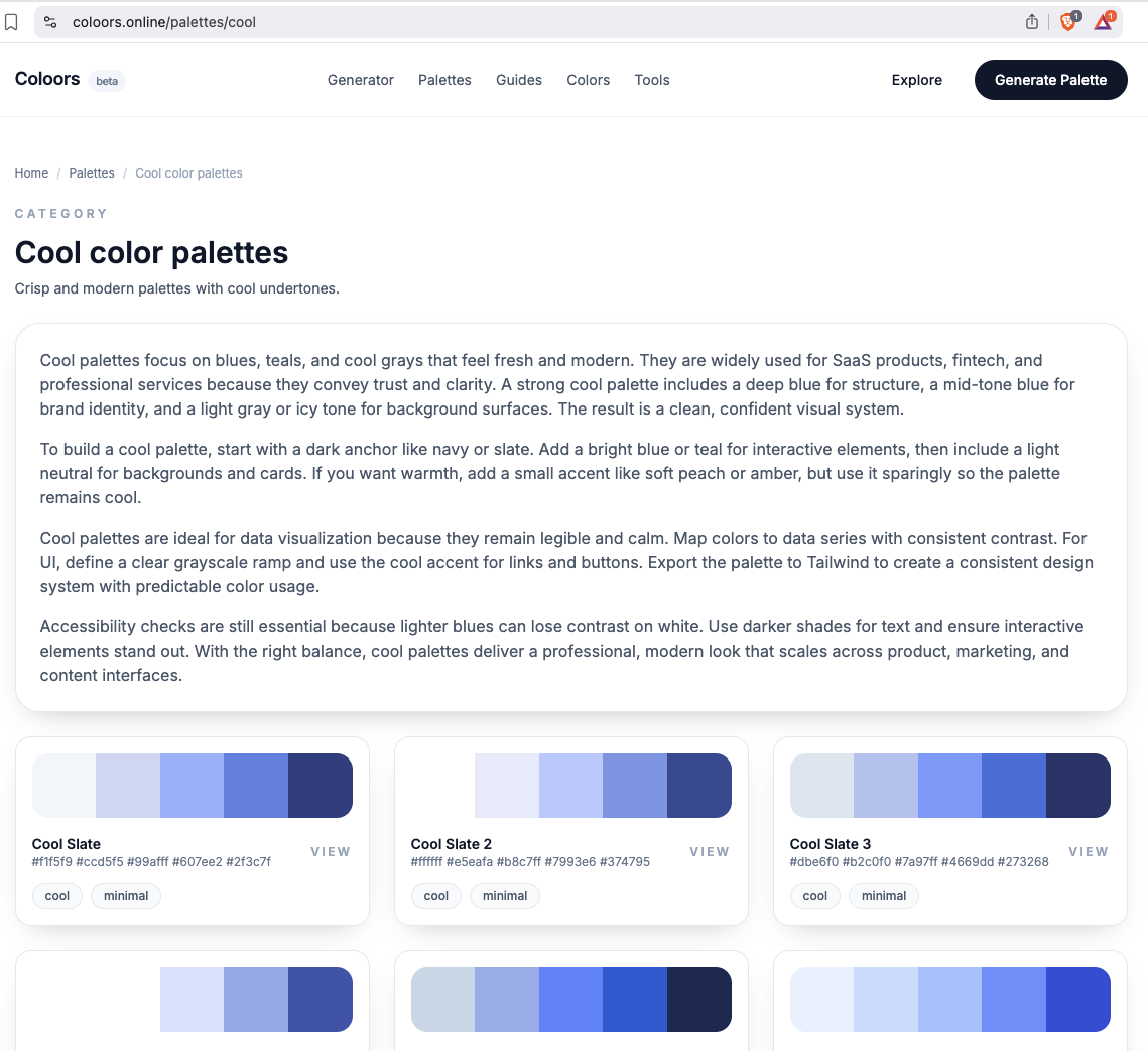 Coloors gallery image