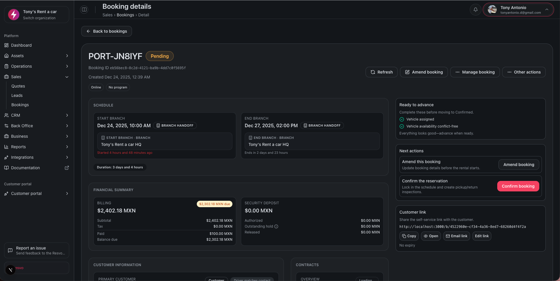 Resvo - Screenshot 2 showing product features and functionality