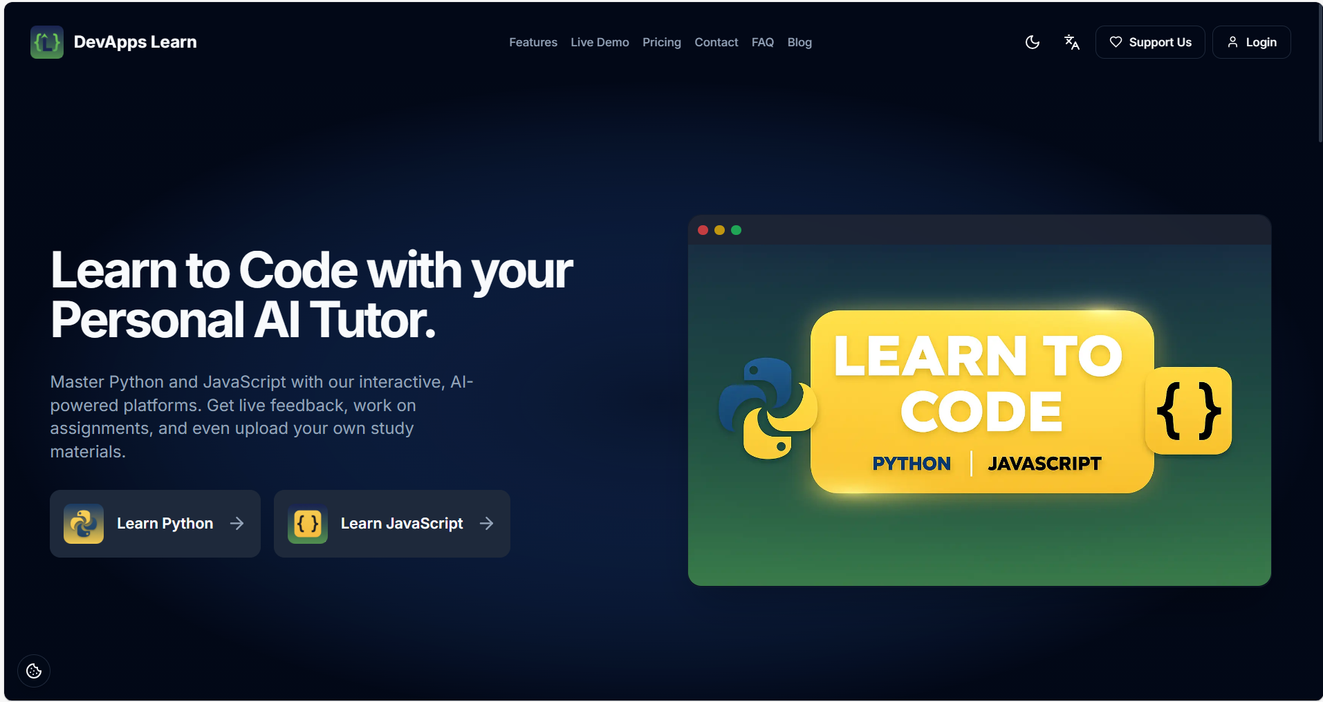 Devapps impara - Il tuo tutor personale per padroneggiare Python & JavaScript. media 1