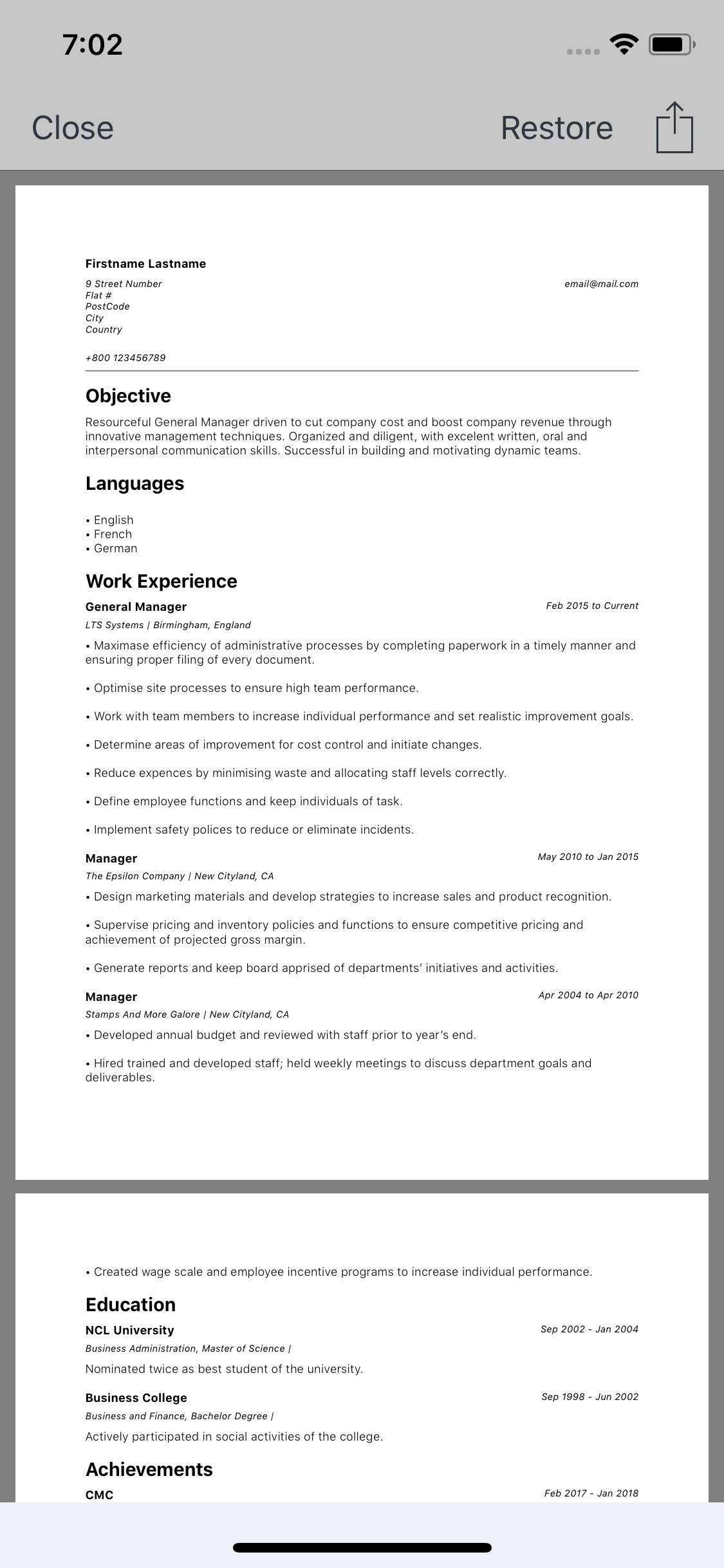 Super Resume gallery image
