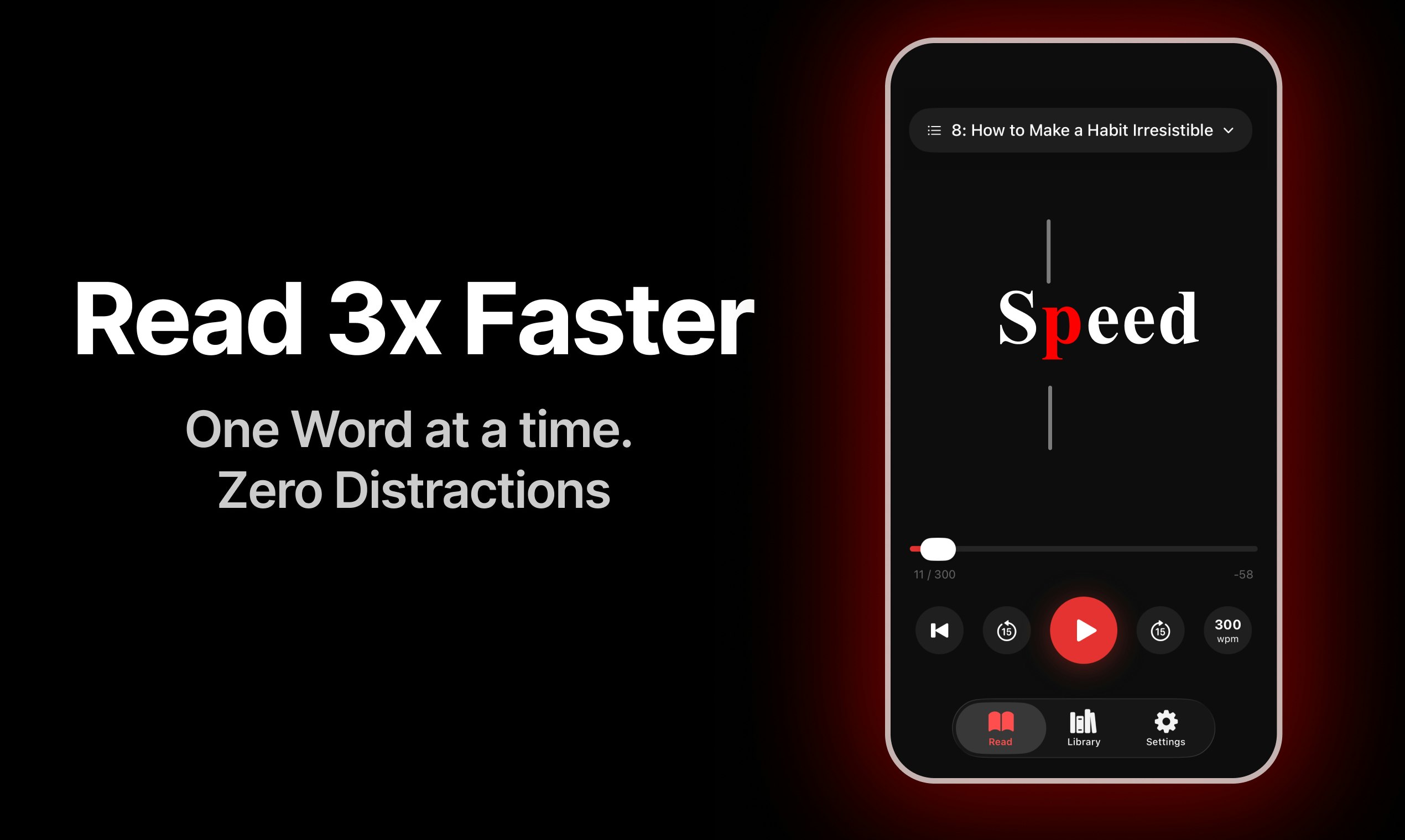startuptile FocalRead -Turn articles eBooks & social threads into speed reading
