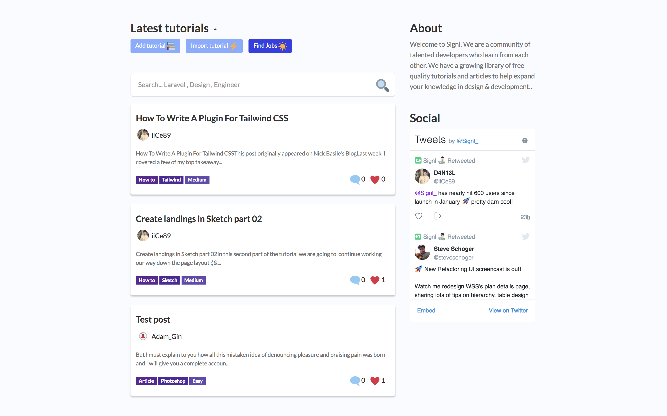 Signl. Job board gallery image