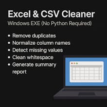 Excel & CSV Cleaner ā Windows EXE gallery image