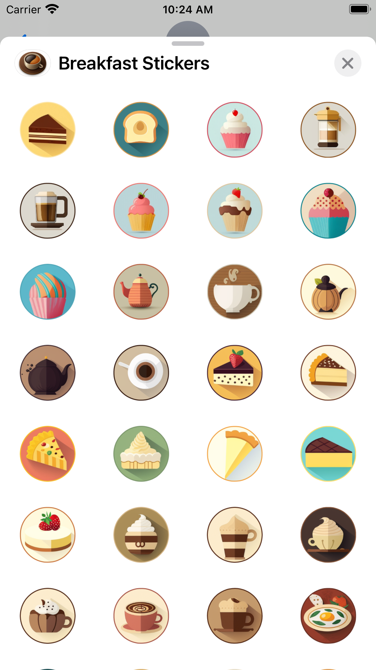 Média Autocollants de petit-déjeuner quotidien - Petit déjeuner, café, thé, tasse de thé, autocollants, œufs au plat 2