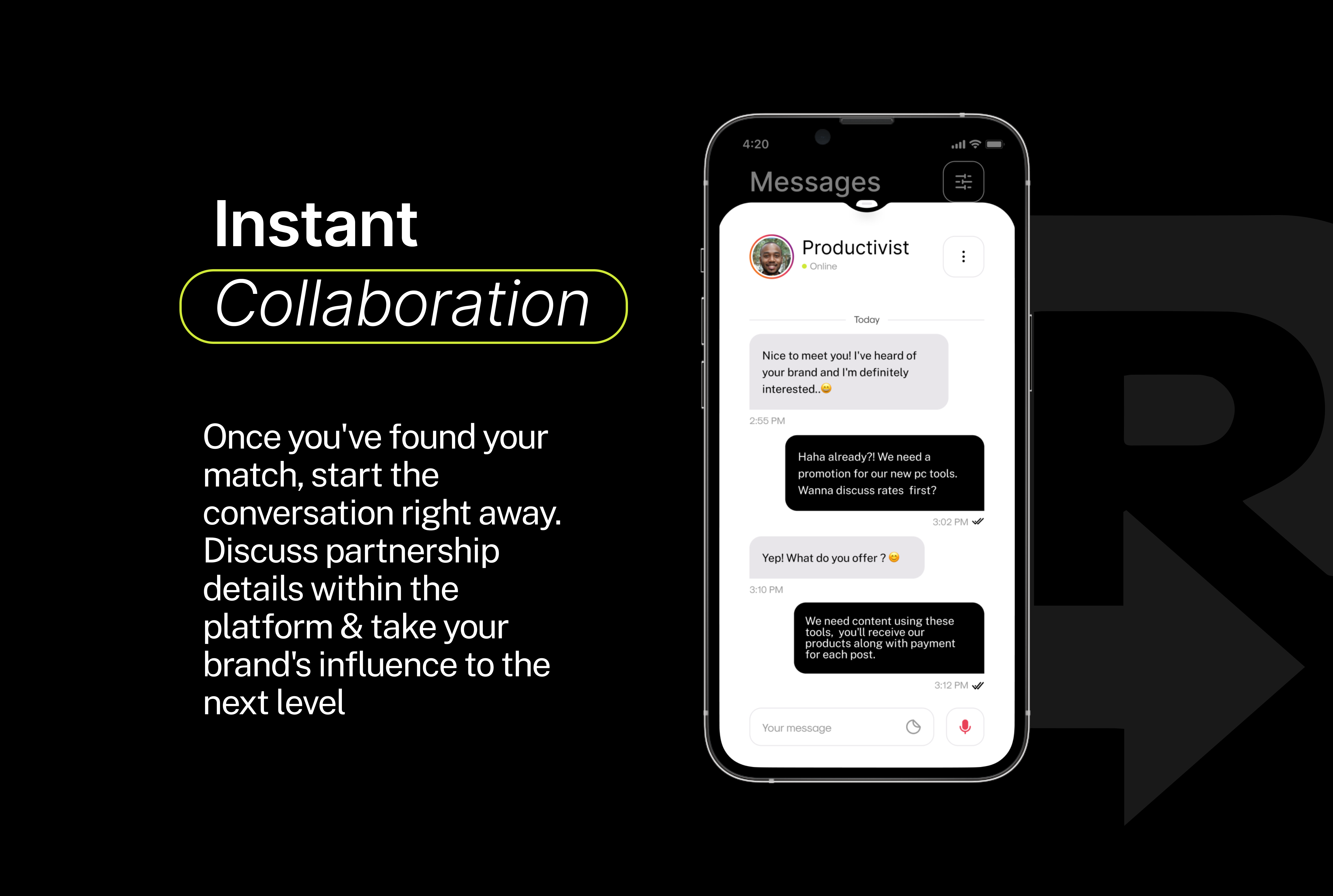 Renzr - Tinder for businesses & creators media 4