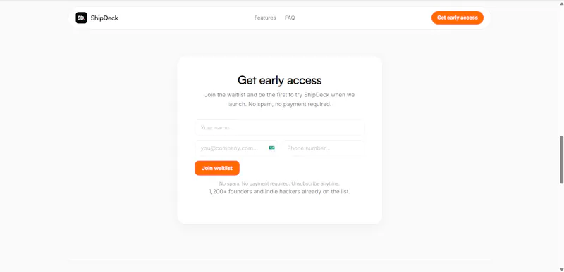ShipDeck — Early Access Waitlist screenshot 5