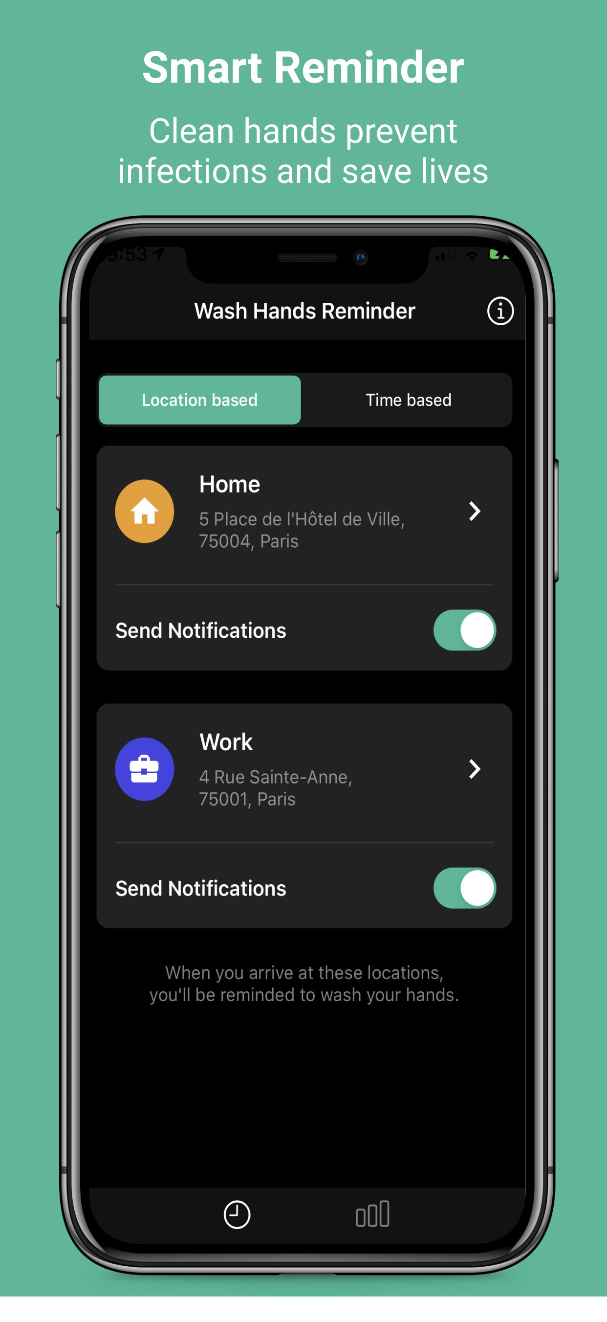 Wash Hands Reminder-Location&Time Based gallery image