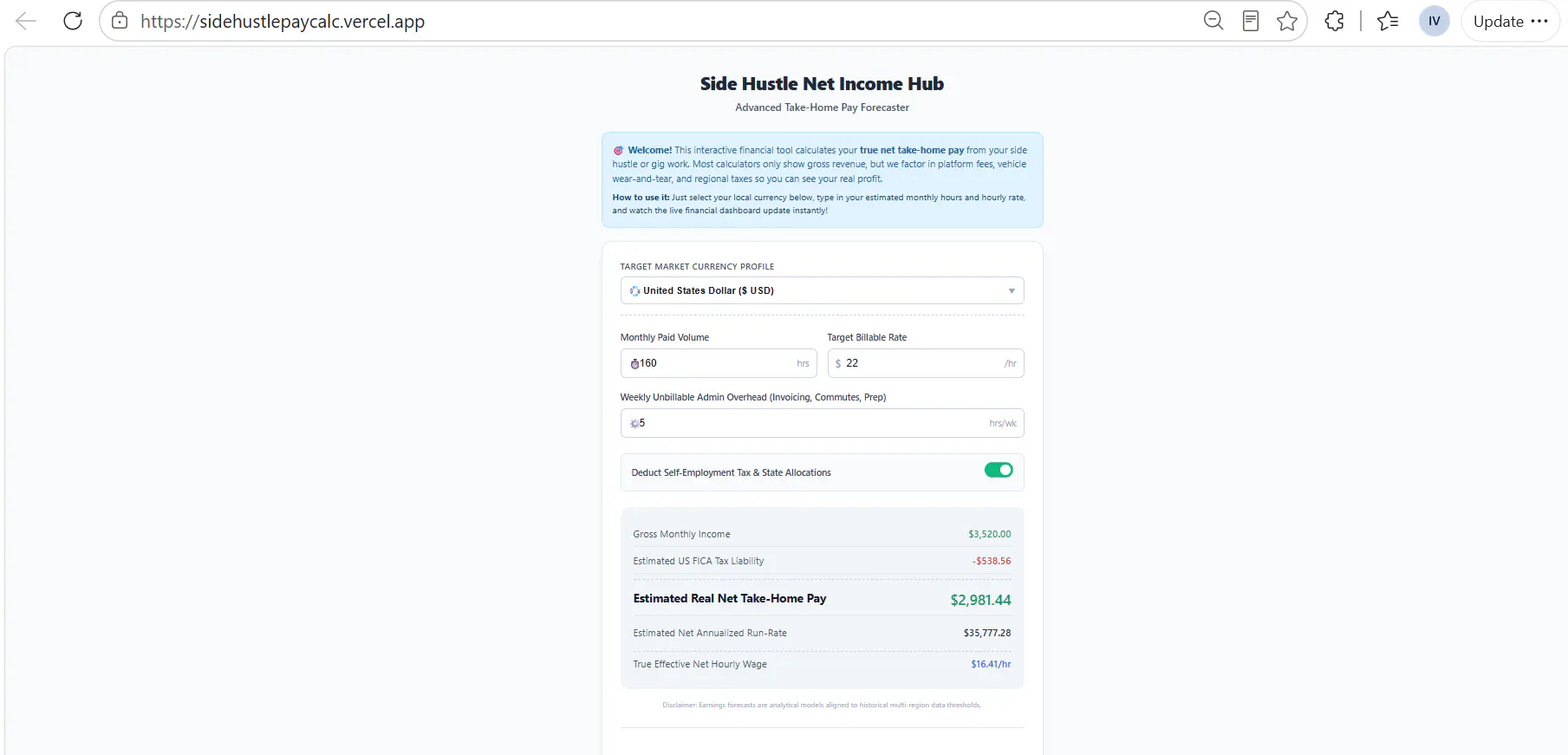 Side Hustle Net Income Hub