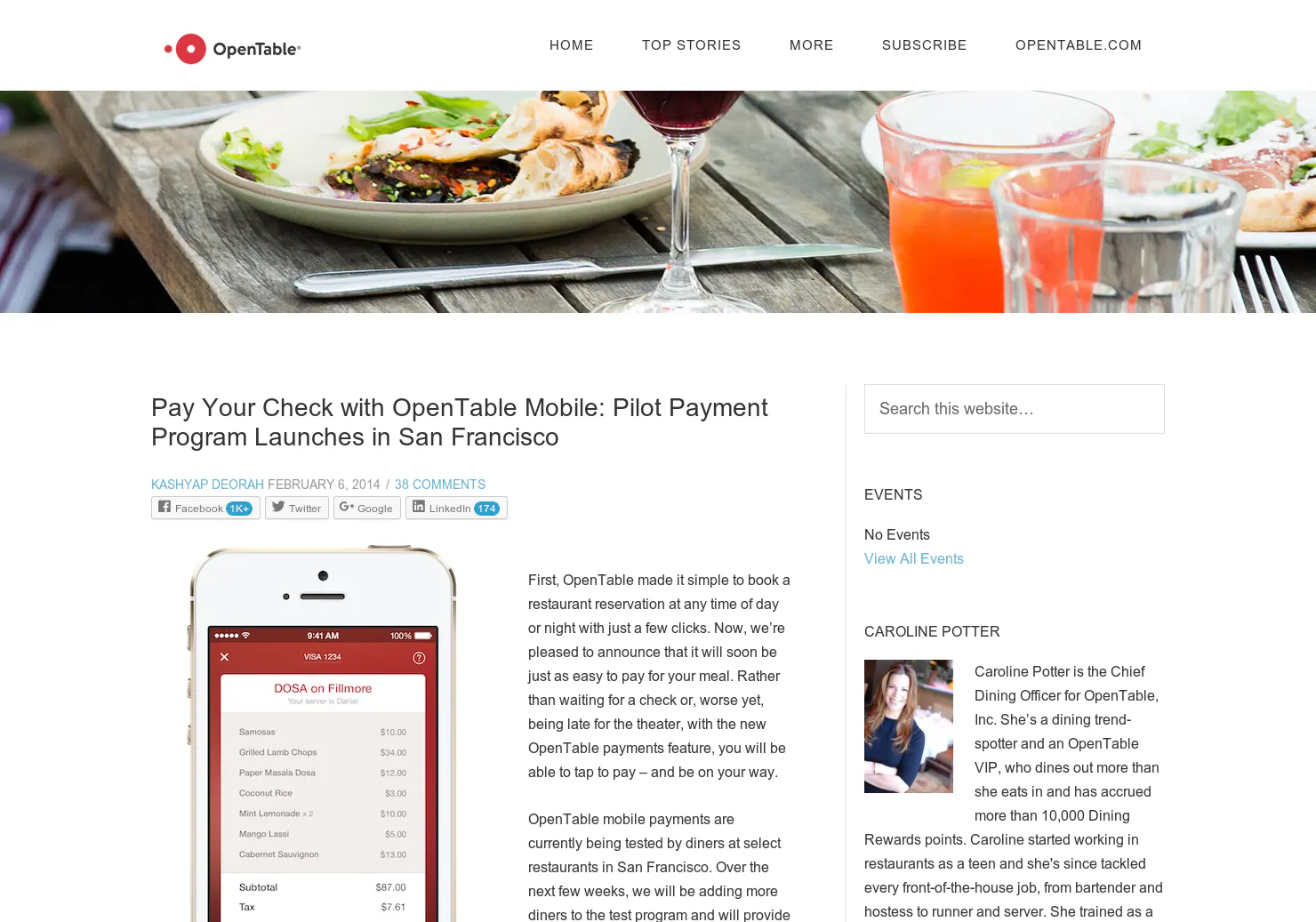 OpenTable- Payments